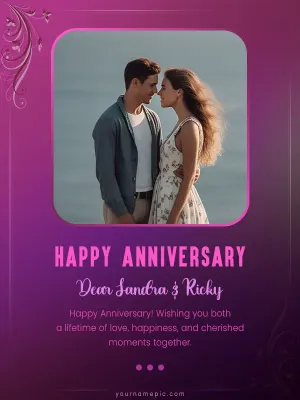anniversary wish card for your loved one