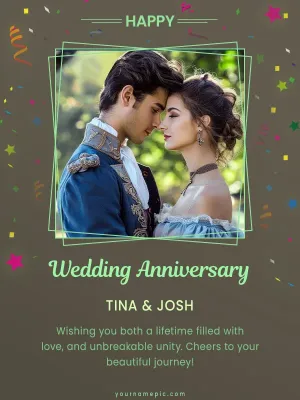 beautiful anniversary wish card with photo