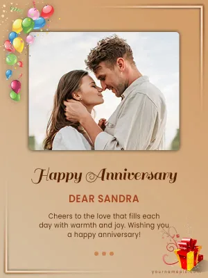 beautiful photo anniversary card for wife