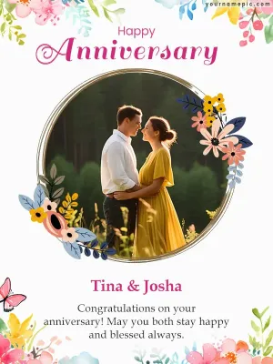flower anniversary card for your dear one