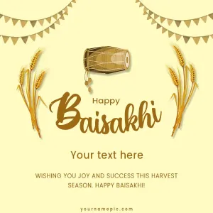 write name on baisakhi wishes images