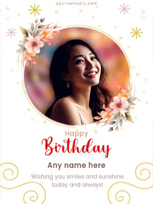 unique birthday wish with photo for wife