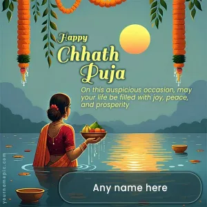 chhath puja wishes images with name