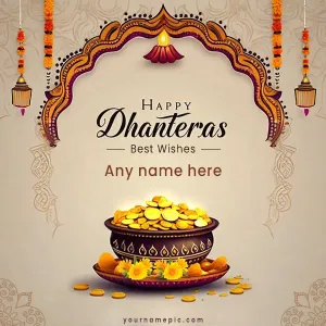 happy dhanteras wishes with name