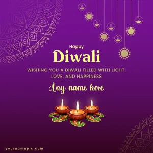 free diwali greetings with your name