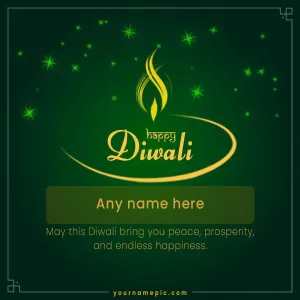 write name on diwali greeting cards online