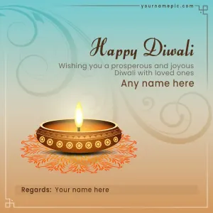 write name on diwali wishes card