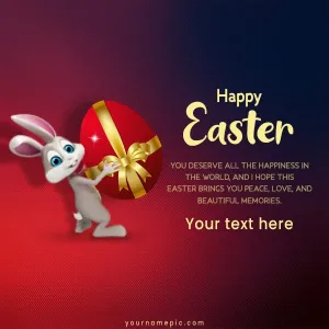 happy easter day wishes with your name