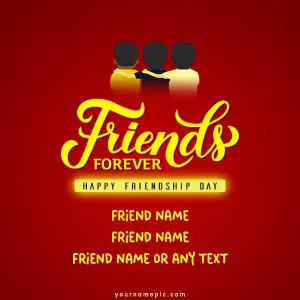 friends forever greeting on friendship day