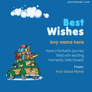 beautiful best wishes card with your name