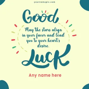 good luck wish quotes with name