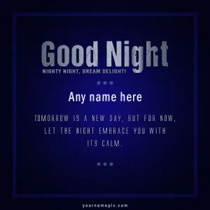 best good night images with your name