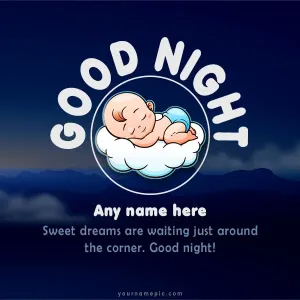 cute baby good night wish greeting