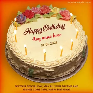 birthday cake with roses for loved ones