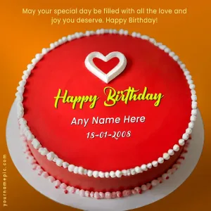 happy birthday cake greetings with name