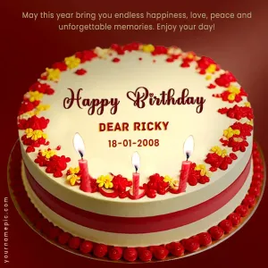 share happy birthday cake wishes with name