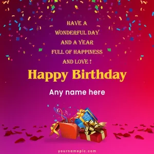 happy birthday greeting with rose petals