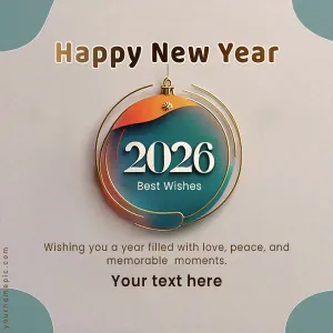 new year wishes images 2026 with name