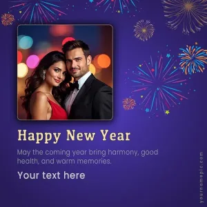 happy new year wishes messages with photo edit