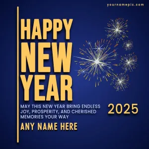 bold happy new year 2025 wishes with name