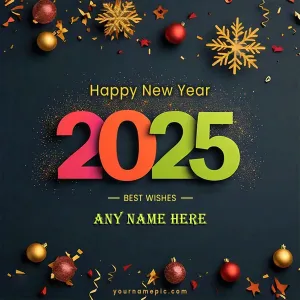 create new year 2025 wishes with name