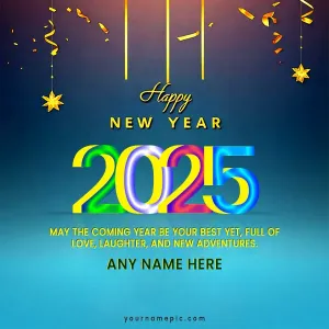 write name on happy new year 2025 wishes