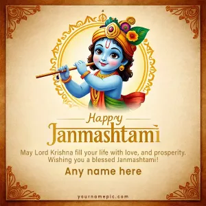 janmashtami greetings with your name