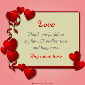 thank you love greeting with name