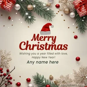 happy christmas wishes with name