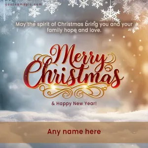 lovely christmas wishes with your name