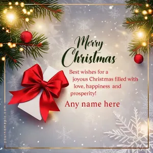 merry christmas wishes with name