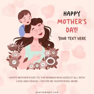 mother playing with child mothers day greeting