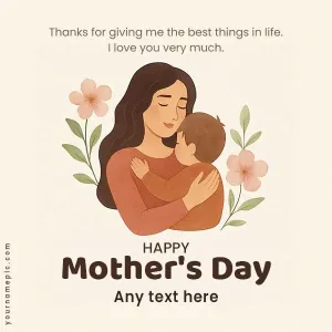 mothers day card messages with name