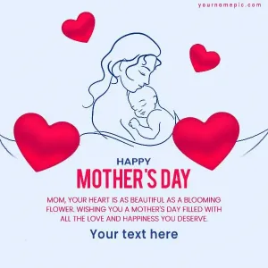 mothers day wish greeting card with love