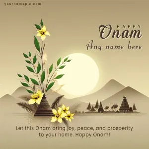 elegant happy onam greetings