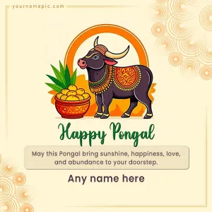 pongal wishes greetings with your name
