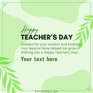 elegant teachers day card for teacher