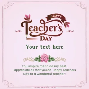 teachers day card with emotional message