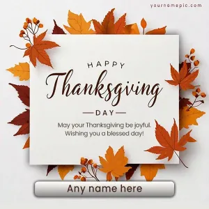 happy thanksgiving cards with name