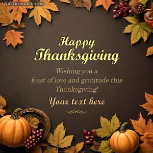 happy thanksgiving wishes with name