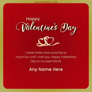 best friend happy valentines day wish with name