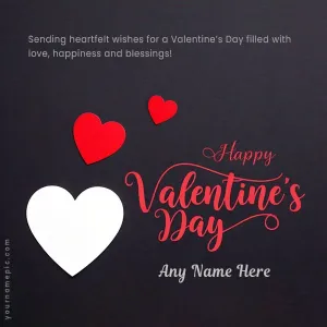 elegant valentines day wishes greetings with name