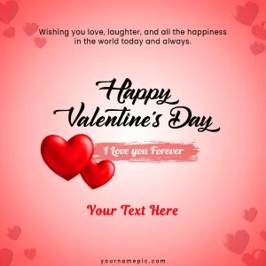 happy valentines day message with name